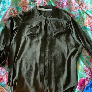 Army green shirt